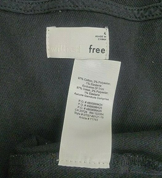 Aritzia Wilfred Free Shasta Button-front Mini Dress fitted bodice size 4 black - Picture 12 of 12